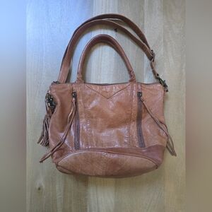 Day & Mood Tan Leather Crossbody